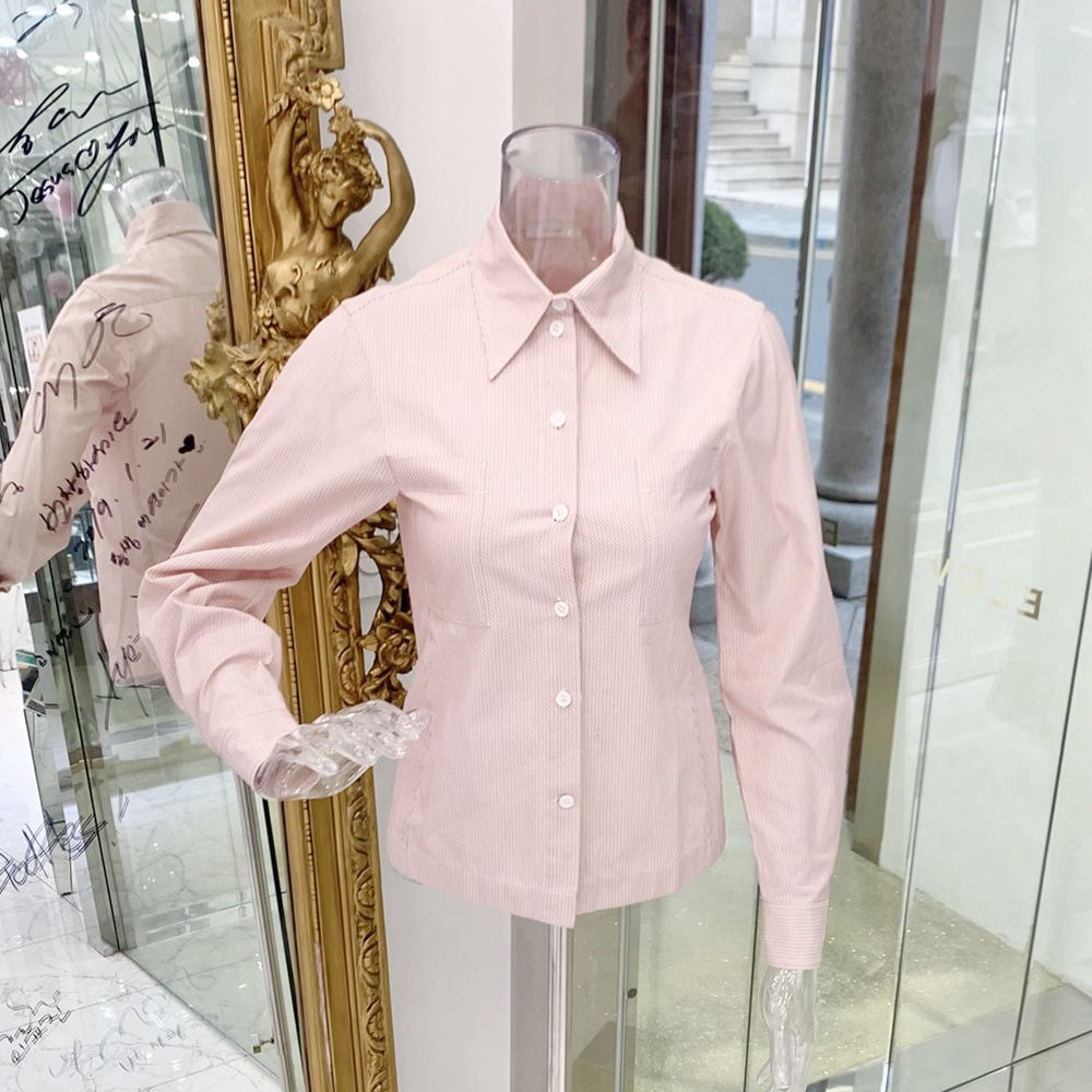 셀린느 스트라이프 셔츠 34 핑크/레드