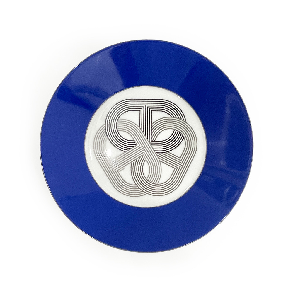 에르메스 랠리24 라운드 접시 블루 2P